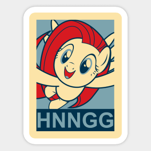 Fluttershy HNNGG- "Hope" Poster Parody Sticker